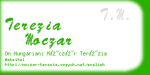 terezia moczar business card